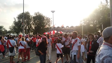 Banderazo riverplatense en Abu Dhabi