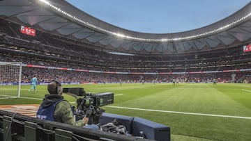 22/04/18 PARTIDO PRIMERA DIVISION 
 ATLETICO DE MADRID - BETIS 
 ESTADIO WANDA METROPOLITANO
 PANORAMICA VISTA GENERAL CAMARA TV CAMARA TELEVISION
 PUBLICADA 25/04/18 NA MA46 3COL