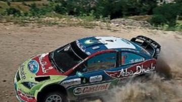 <b>EN CABEZA. </b>Hirvonen y su Focus, en uno de los tramos turcos.