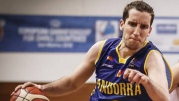 El escolta del Morabanc Andorra, Guille Colom, único andorrano de nacimiento en la plantilla.