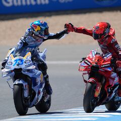 Mark y Axe Marcvez después del MotoGP fueron el primer y segundo lugar en el Gran Premio de España.