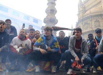 Seguidores del Valencia en Sevilla. 