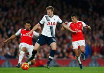 Alexis Sánchez, fue titular en el clásico de Londres que disputaron Arsenal y Tottenham.

