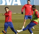 Juanfran trabajó en la sesión con el grupo de defensas