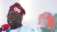 Bola Ahmed Tinubu thanks his supporters after he was declared winner in Nigeria's presidential election, at the Party's campaign headquarters, in Abuja, Nigeria March 1, 2023.  REUTERS/Marvellous Durowaiye NO RESALES. NO ARCHIVES