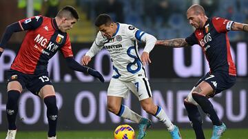 Inter de Alexis y Vidal no logró alcanzar la cima ante Genoa