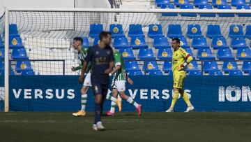 Biel, despues del gol 1-1, UCAM CF vs R Betis b, 2 Division b, Grupo 4B, Jornada 14, Estadio La Condomina, Murcia, 14/01/2021,