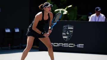 Gaviñe Muguruza durante un partido en el WTA Finals