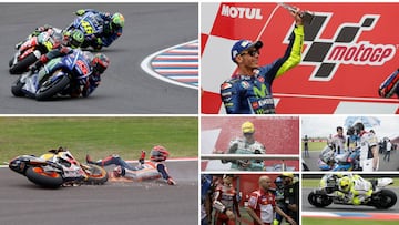 Vi&ntilde;ales, Rossi, Marc M&aacute;rquez, Mir, &Aacute;lex M&aacute;rquez, Lorenzo y Bautista. 