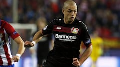 Chicharito, jugador del Bayer Leverkusen.