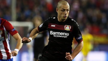 Chicharito, jugador del Bayer Leverkusen.