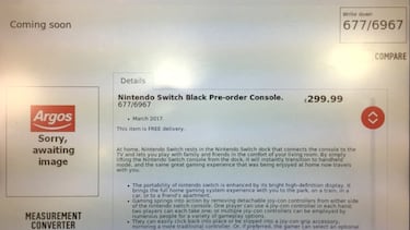 Nintendo Switch se puede reservar por 349 euros en Reino Unido