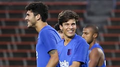 Riqui Puig, durante un entrenamiento.