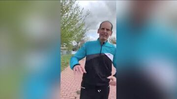 Un v¨ªdeo de denuncia: sale a correr, una mujer se lo recrimina y salta a por ella