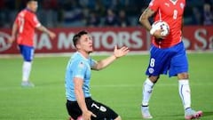 Arturo Vidal fue uno de los puntos altos de Chile ante Uruguay. 