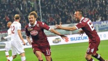 Cerci celebra el gol del Torino.