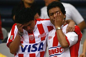 Necaxa ha descendido 2 veces: En el Verano 2009 y en el Verano 2001. Anteriormente había desaparecido en 1943, pero volvió; una más en 1971, cuando el equipo fue vendido y dio paso al Atlético Español.