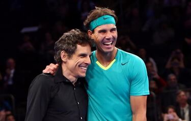 El día en el que Rafa Nadal sacó a Ben Stiller del público para jugar unos dobles: “Me di cuenta de que no sé jugar al tenis”