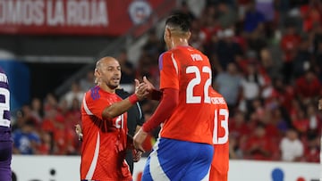 Futbol, Chile vs Panama
Partido amistoso 2025
El jugador de la seleccion chilena Steffan Pino,
celebra su gol contra Panama durante el partido amistoso disputado en el estadio Nacional de Santiago, Chile.
8/02/2025
Dragomir Yankovic/Photosport
Football, Chile vs Panama
2025 friendly match
Chile's player Steffan Pino, celebrates his goal against Panama during a friendly match at the Nacional stadium in Santiago, Chile.
8/02/2025
Dragomir Yankovic/Photosport