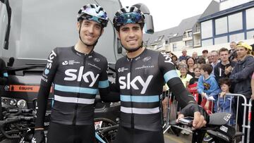 Mikel Nieve y Mikel Landa. 