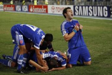 En 2012, con gol de Mat&iacute;as Rodr&iacute;guez en tiempo adicional, la U derrot&oacute; 2-1 a Pe&ntilde;arol por Copa Libertadores.