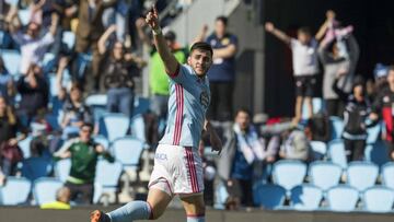 Maxi G&oacute;mez celebra su gol. 