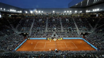 La Caja M&aacute;gica durante el partido entre Rafael Nadal y Sam Querrey en el Mutua Madrid Open.