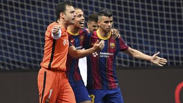 01/05/21 FUTBOL SALA CROACIA SEMIFINAL FASE FINAL FUTSAL UEFA CHAMPIONS LEAGUE BARCELONA - KAIRAT ALMATY ALEGRIA FOTO ENVIADA DANIEL.MIRANDA.