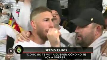 Oh capitán, mi capitán: Ramos, micro en mano a tope con la grada
