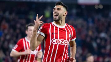 13 November 2022, Baden-Wuerttemberg, Freiburg im Breisgau: Soccer, Bundesliga, Matchday 15, SC Freiburg - 1. FC Union Berlin, Europa-Park Stadion: Freiburg's Vincenzo Grifo celebrates after his goal for 3:0. Photo: Tom Weller/dpa - IMPORTANT NOTE: In accordance with the requirements of the DFL Deutsche Fußball Liga and the DFB Deutscher Fußball-Bund, it is prohibited to use or have used photographs taken in the stadium and/or of the match in the form of sequence pictures and/or video-like photo series. (Photo by Tom Weller/picture alliance via Getty Images)