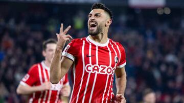 13 November 2022, Baden-Wuerttemberg, Freiburg im Breisgau: Soccer, Bundesliga, Matchday 15, SC Freiburg - 1. FC Union Berlin, Europa-Park Stadion: Freiburg's Vincenzo Grifo celebrates after his goal for 3:0. Photo: Tom Weller/dpa - IMPORTANT NOTE: In accordance with the requirements of the DFL Deutsche Fu?ball Liga and the DFB Deutscher Fu?ball-Bund, it is prohibited to use or have used photographs taken in the stadium and/or of the match in the form of sequence pictures and/or video-like photo series. (Photo by Tom Weller/picture alliance via Getty Images)