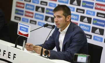 30/09/16 RUEDA DE PRENSA  ALBERT CELADES SELECCIONADOR  SELECCION ESPAÑOLA ESPAÑA SUB 21 SUB21  CIUDAD DEPORTIVA DE LAS ROZAS  FUTBOL