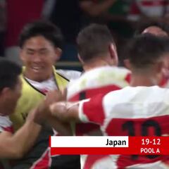 Japón da la sorpresa y tumba a Irlanda