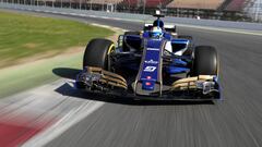 Marcus Ericsson con el Sauber C36 en Barcelona.