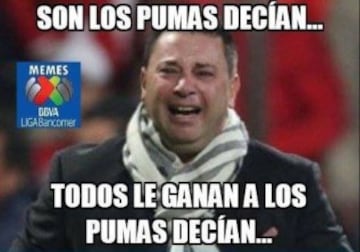 Memes creados por aficonados de Pumas para América