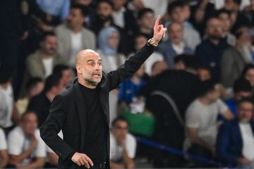 Pep Guardiola, entrenador del Manchester City, en la final de la Champions League.