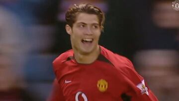 Se cumplen 13 años del primer gol de Cristiano con el United