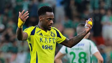 Soccer Football - Saudi Pro League - Al Ahli v Al Nassr - King Abdullah Sports City, Jeddah, Saudi Arabia - February 13, 2025 Al Nassr's Jhon Duran reacts REUTERS/Stringer
