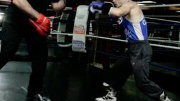 <b>EN FORMA. </b>Lozano (dcha.) se entrena con José Valenciano.