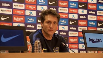 Guillermo Barros Schelotto, en el Trofeo Joan Gamper entre el FC Barcelona y Boca Juniors, en agosto de 2018.