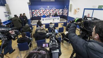 El Leganés estrena su nueva sala de prensa en la ID Butarque