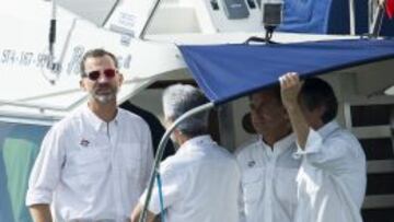 El Rey Felipe VI, de visita en los Mundiales de Santander 2014... La vela es su pasi&oacute;n.
 