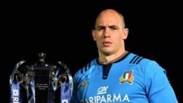 Sergio Parisse, capitán del equipo italiano.