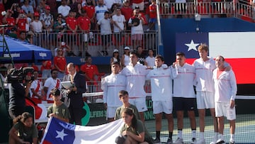 Tenis, Chile vs Peru.
Copa Davis 2023.
Chile contra Peru durante el partido de la Copa Davis disputado en el Court Central Anita Lizana de Santiago, Chile.
03/02/2024
Jonnathan Oyarzun/Photosport
Tennis, Chile vs Peru.
2023 Davis Cup.
Chile against Peru during Davis Cup at the Court Central Anita Lizana in Santiago, Chile.
03/02/2024
Jonnathan Oyarzun/Photosport