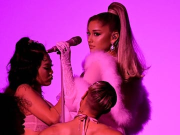 Ariana Grande en los Grammy 2020, en el Staples Center, California. Enero 26, 2019.