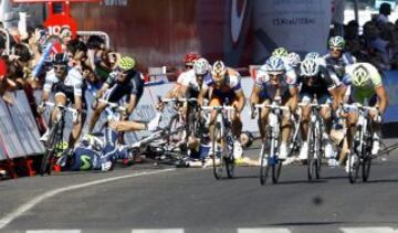 Vuelta de 2011. Caída en el sprint de la séptima etapa.