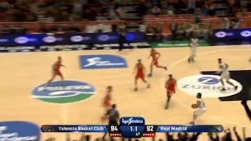 Llull's buzzer-beater with 1 sec to go, incredible 3-point winner!