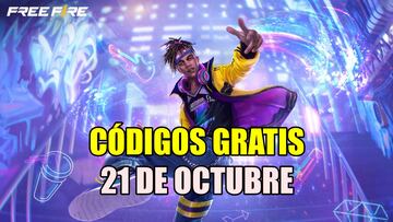 Free Fire códigos gratis 21 de octubre
