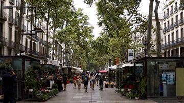 Imagen de Las Ramblas de Barcelona.