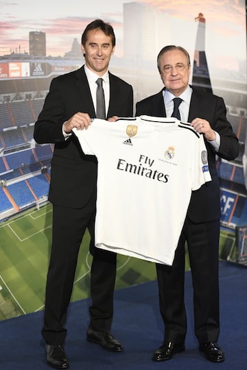 Julen Lopetegui y Florentino Pérez.